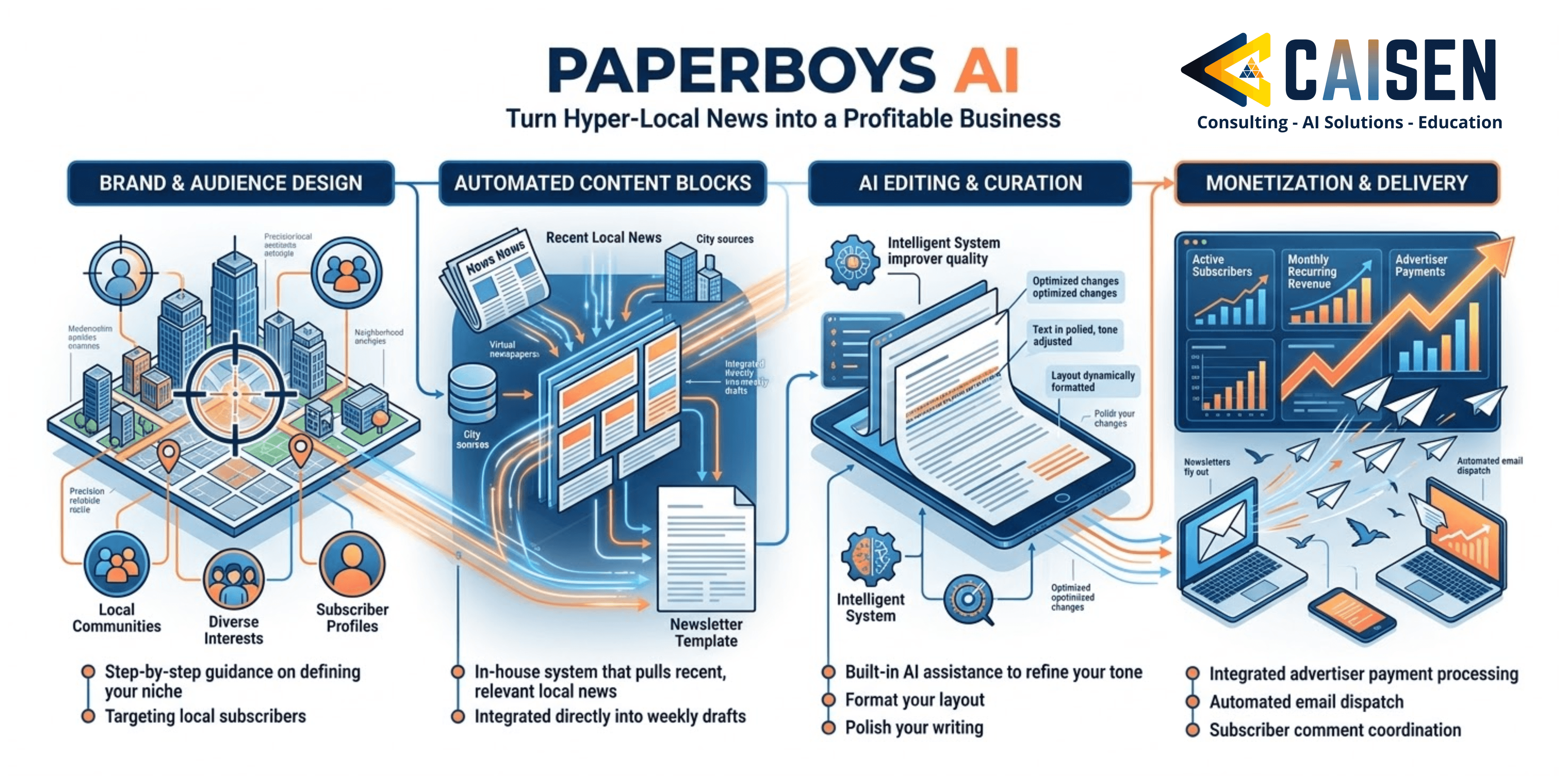 Dashboard of the Local Newsletter AI Platform